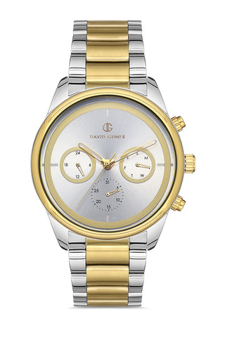 Davıd Guner Yellow White Coated Men's Watch