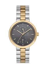 DAVID GUNER SARI BEYAZ KAPLAMALI GRİ KADRANLI KADIN KOL SAATİ - DG-8222LA-D9