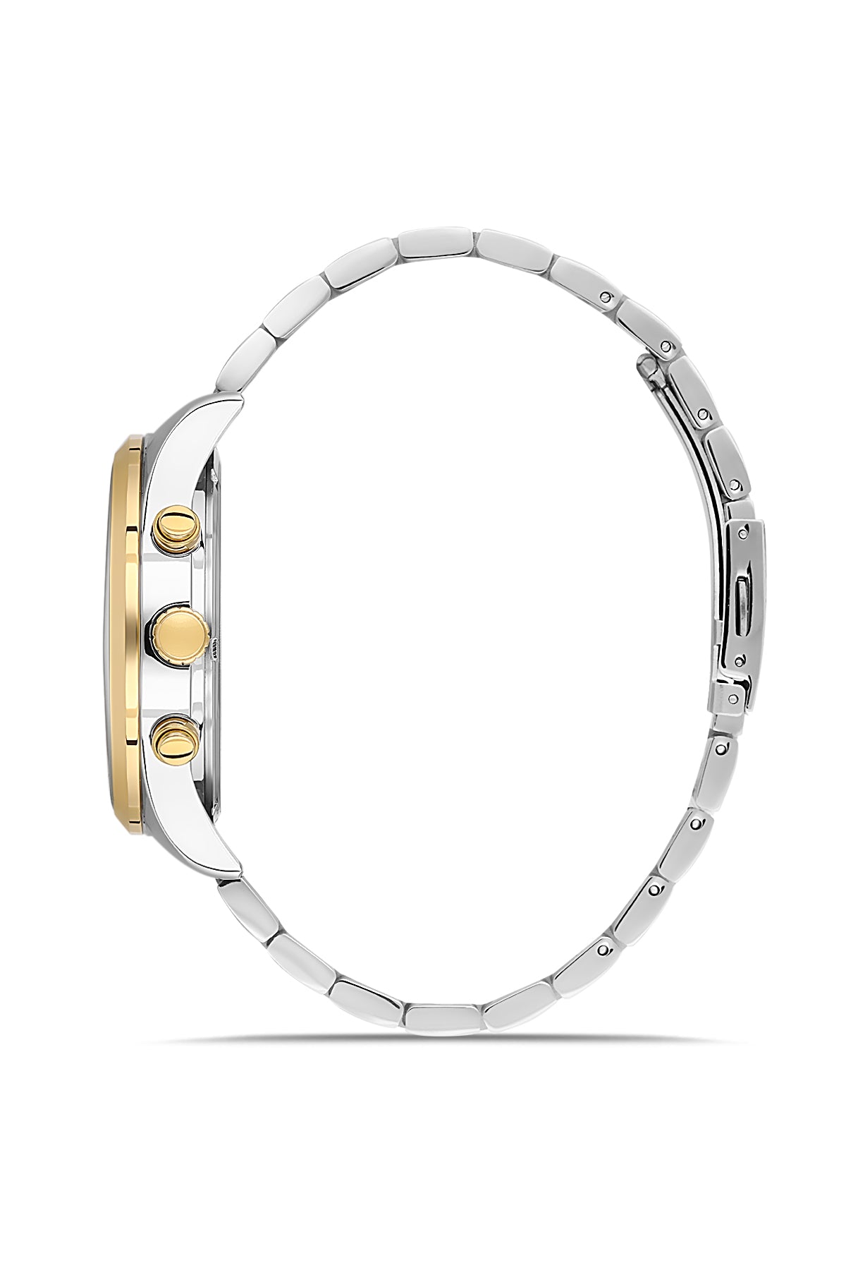 DAVID GUNER Sarı Beyaz Kaplamalı Mavi Paslanmaz Masif Çelik Kordon Erkek Kol Saati - DG-8720GA-D3