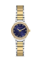 DAVID GUNER SARI BEYAZ KAPLAMALI MAVİ KADRANLI KADIN KOL SAATİ DG-8868LA-D3