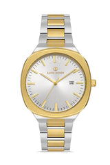 DAVID GUNER SARI BEYAZ KAPLAMALI SİYAH KADRANLI ERKEK KOL SAATİ - DG-8413GA-D1