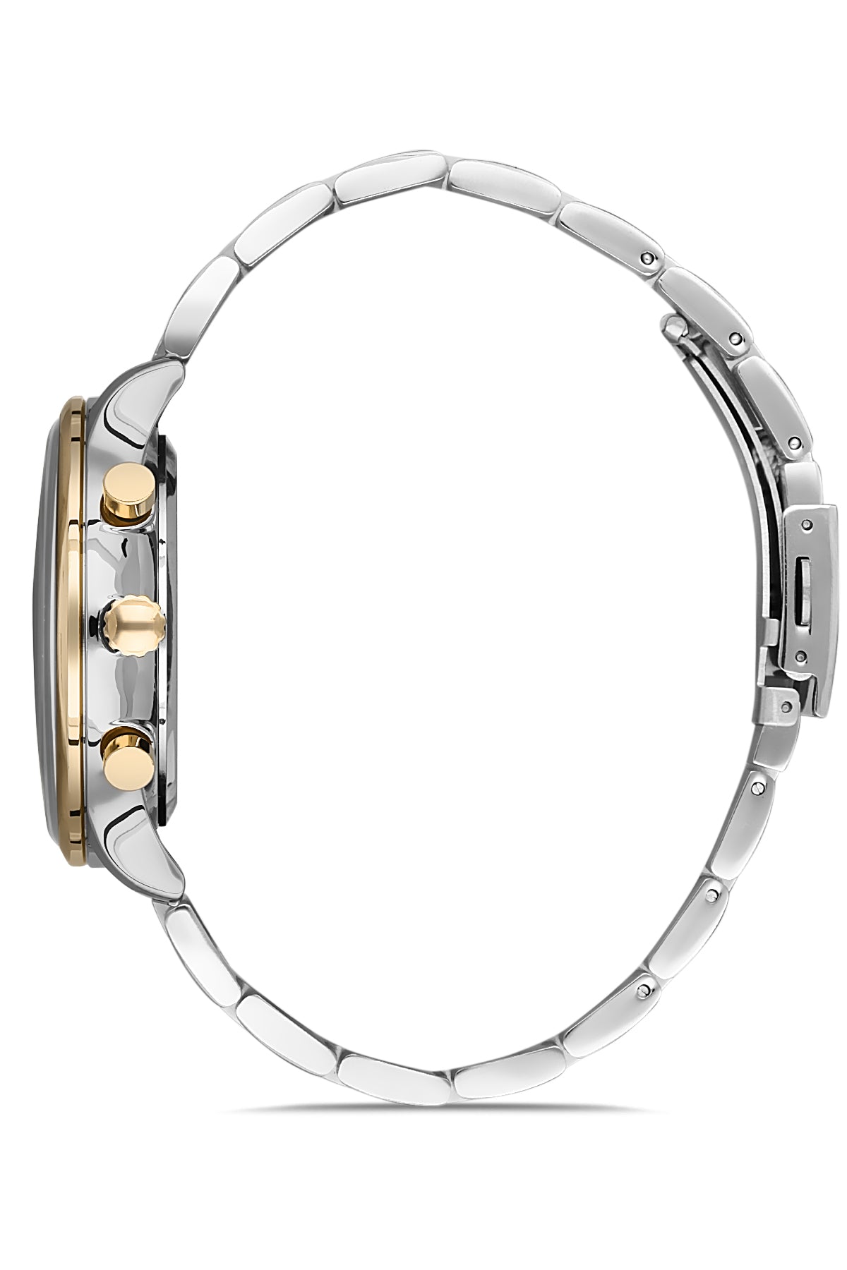 DAVID GUNER SARI BEYAZ KAPLAMALI SİYAH KADRANLI ERKEK KOL SAATİ DG-8188GA-D2