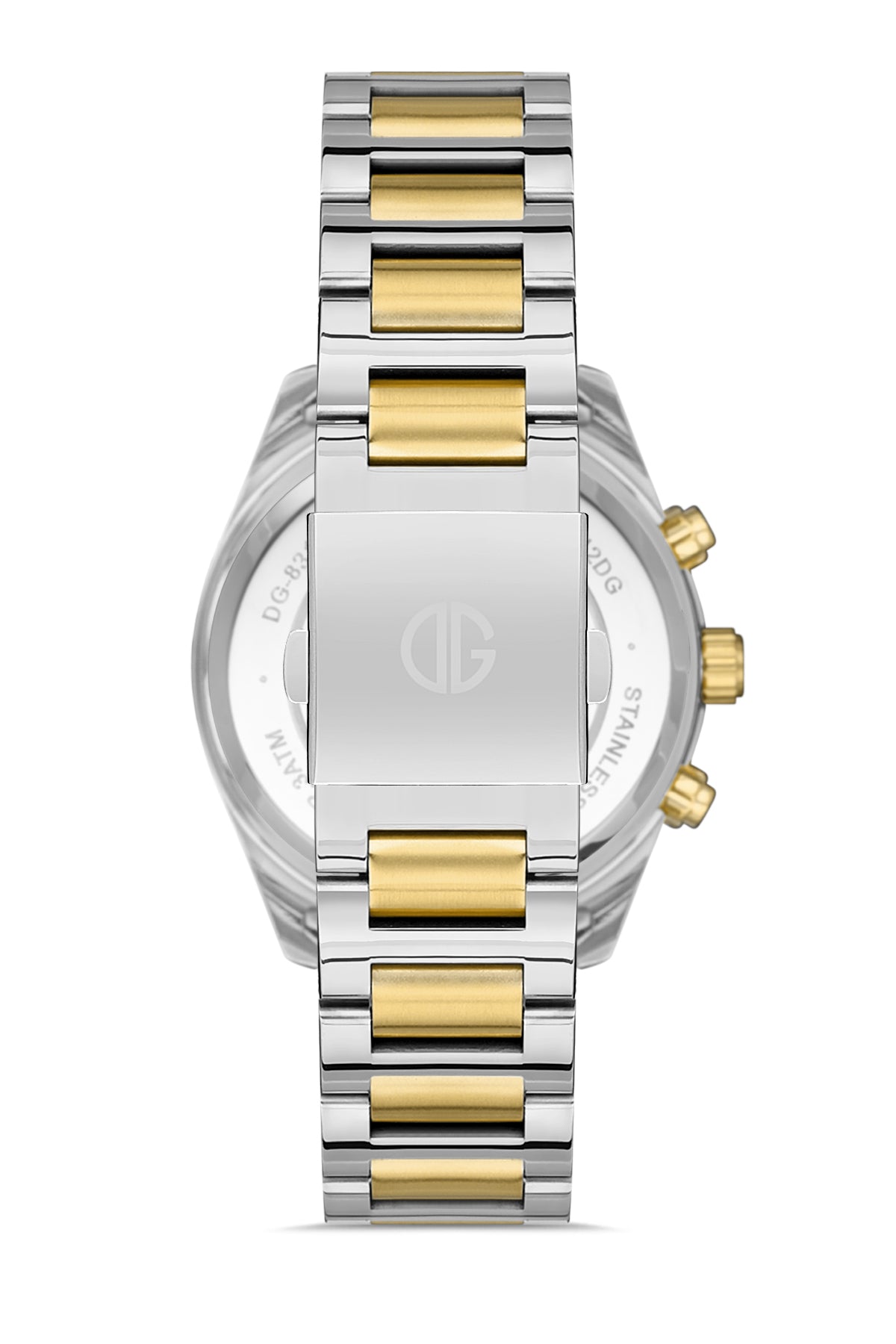 DAVID GUNER SARI BEYAZ KAPLAMALI SİYAH KADRANLI ERKEK KOL SAATİ DG-8364GA-D2