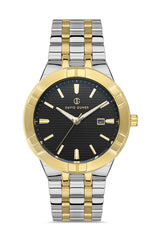 DAVID GUNER SARI BEYAZ KAPLAMALI SİYAH KADRANLI ERKEK KOL SAATİ - DG-8388GA-D2