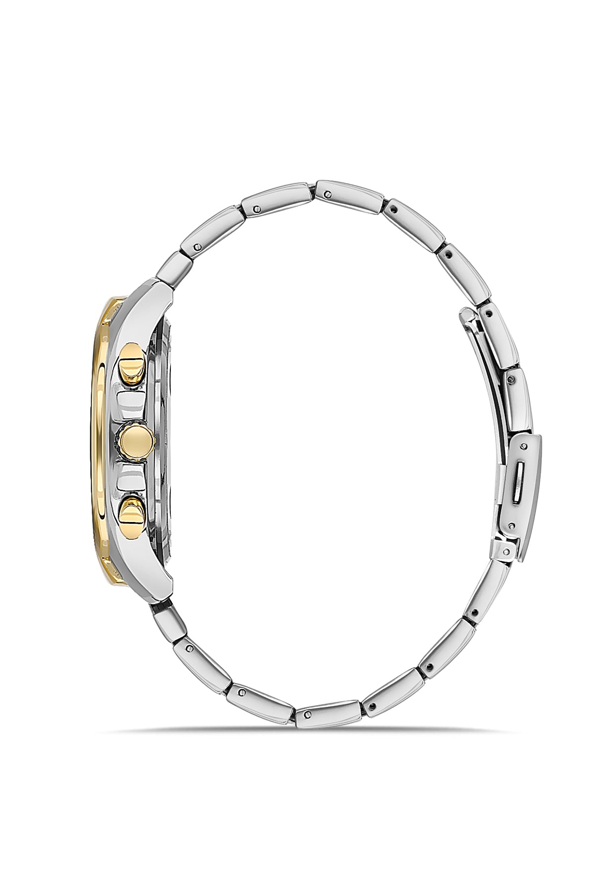 DAVID GUNER SARI BEYAZ KAPLAMALI SİYAH KADRANLI ERKEK KOL SAATİ - DG-8395GA-D2