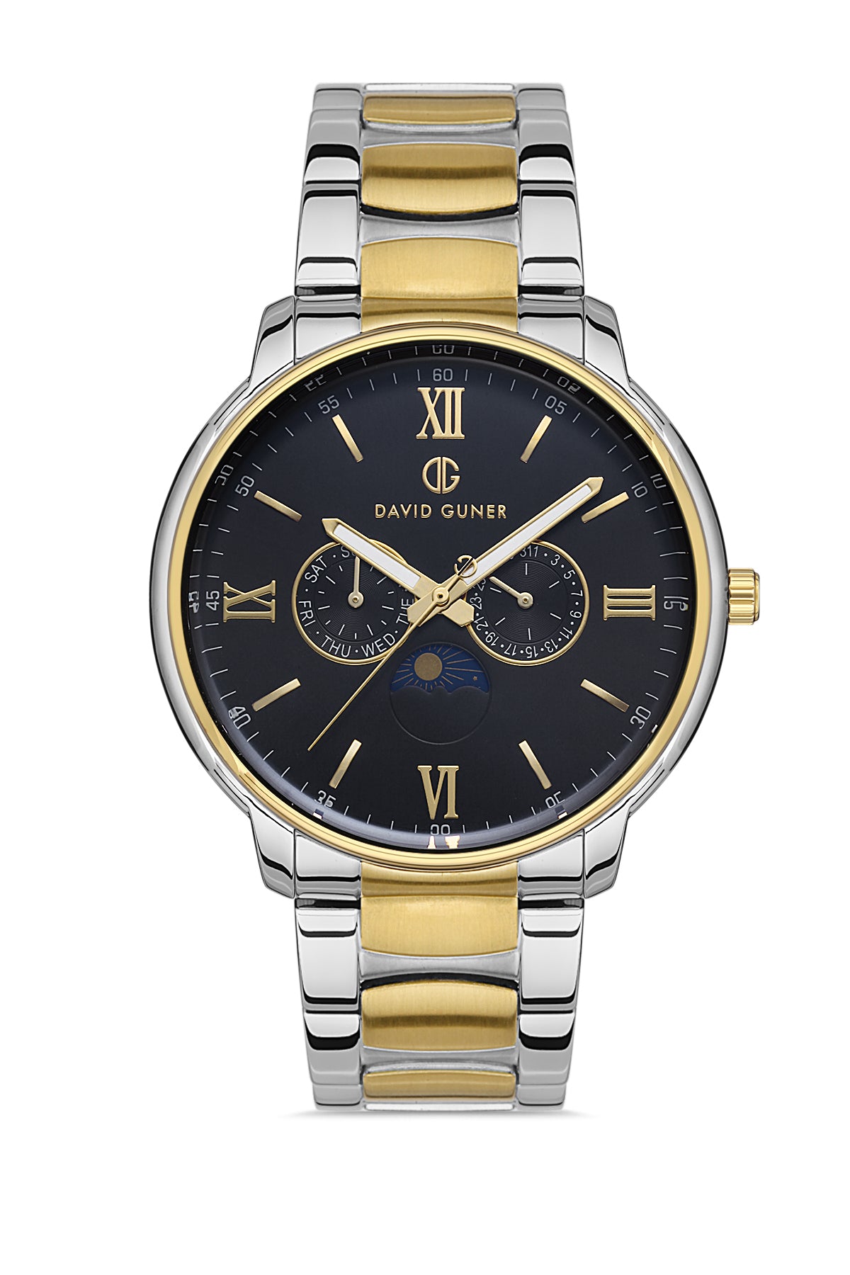 DAVID GUNER Black Dial Multi-Function Men's Watch