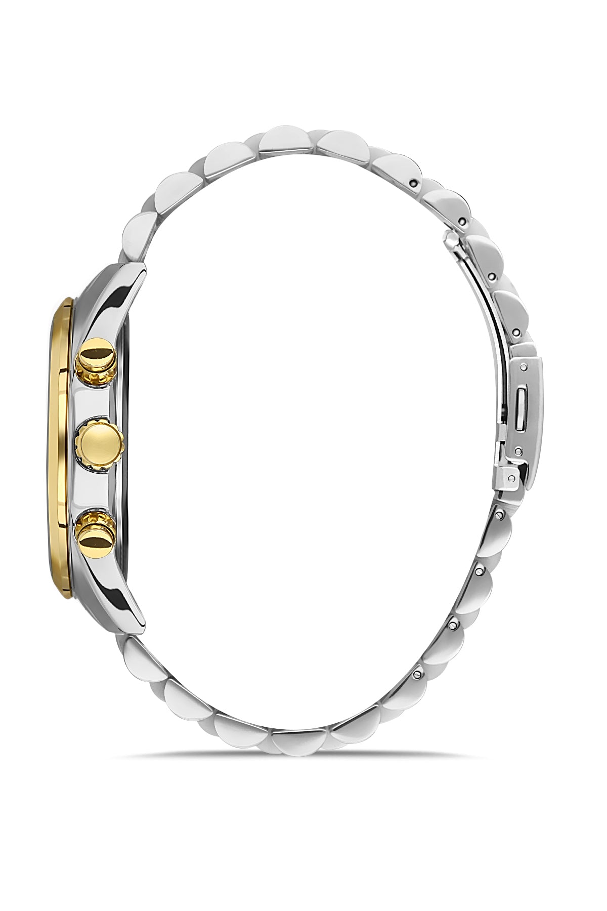 DAVID GUNER SARI BEYAZ KAPLAMALI SİYAH KADRANLI ERKEK KOL SAATİ DG-8402GA-D2