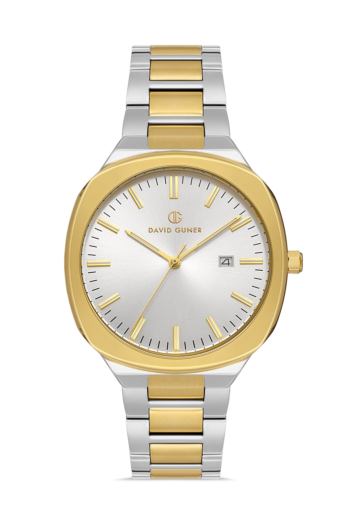 DAVID GUNER SARI BEYAZ KAPLAMALI SİYAH KADRANLI ERKEK KOL SAATİ - DG-8413GA-D1