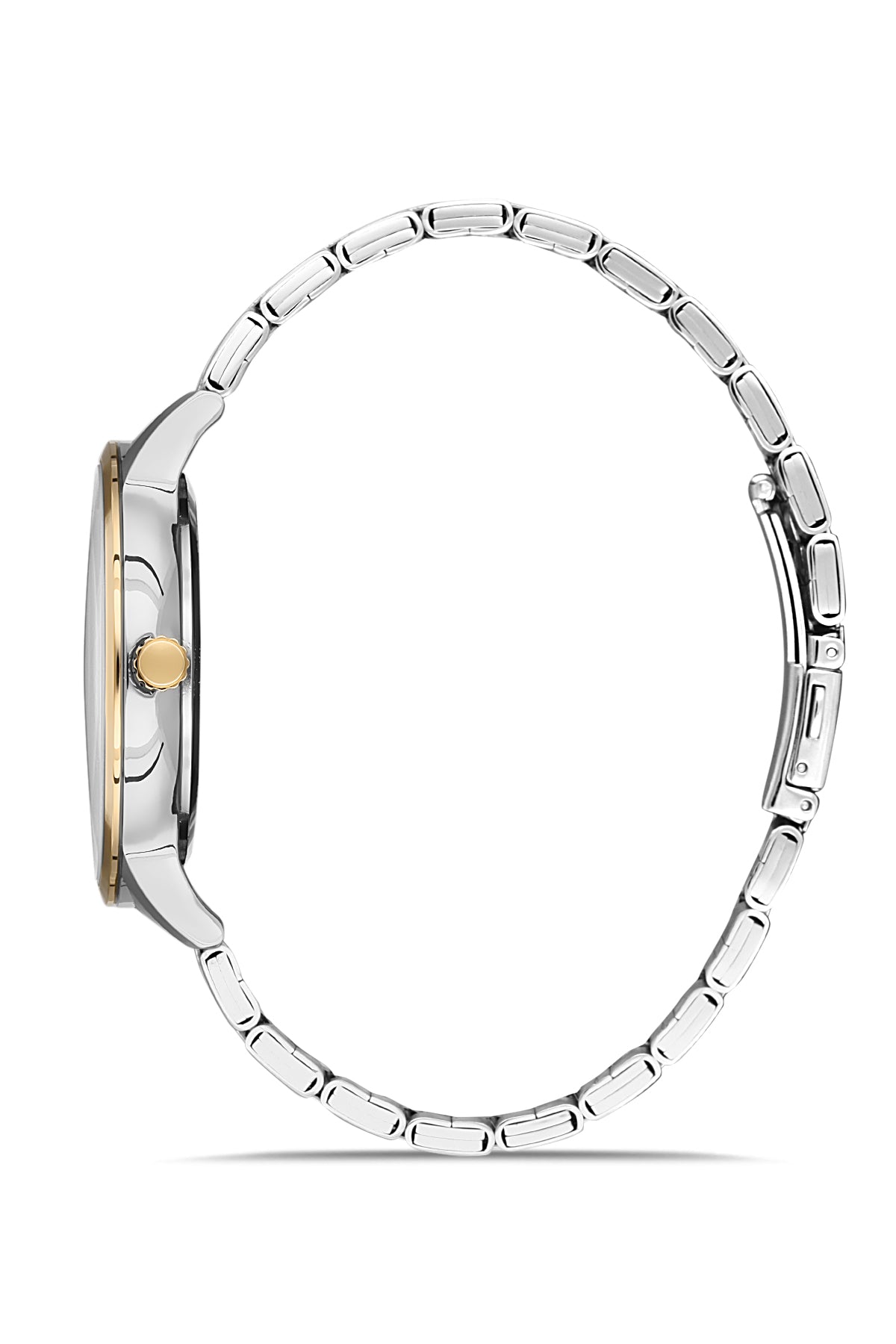 DAVID GUNER Sarı Beyaz Kaplamalı Siyah Kadranlı Takvimli Erkek Kol Saati - DG-8289GA-D9