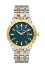 DAVID GUNER SARI BEYAZ KAPLAMALI YEŞİL KADRANLI ERKEK KOL SAATİ - DG-8388GA-D10