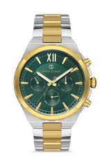 DAVID GUNER SARI BEYAZ KAPLAMALI YEŞİL KADRANLI ERKEK KOL SAATİ DG-8410GA-D10