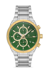 DAVID GUNER Yeşil Kadranlı Sarı-Beyaz Kaplamalı Erkek Kol Saati - DG-8645GA-D10