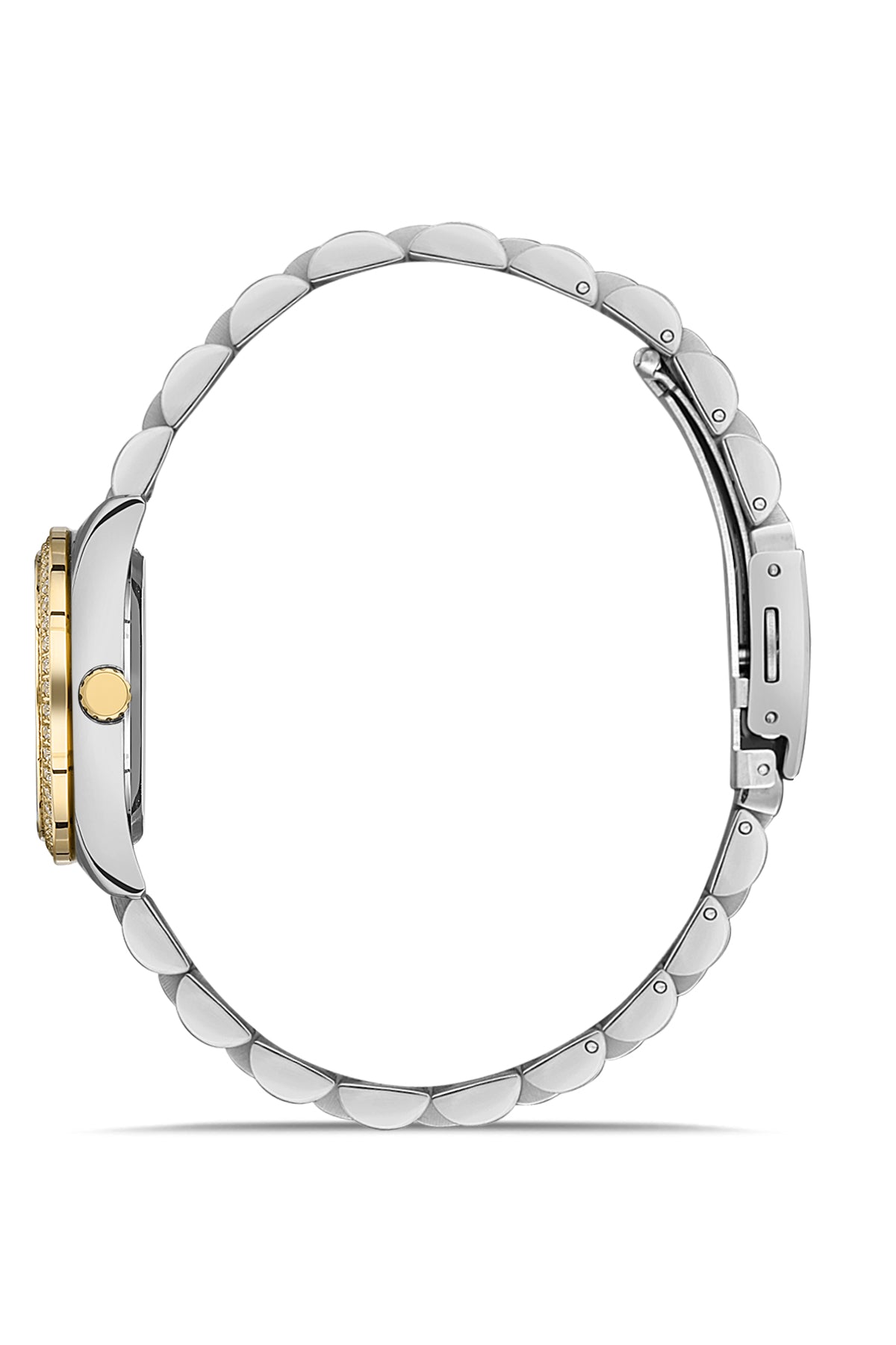 DAVID GUNER SARI BEYAZ KAPLAMALI YEŞİL KADRANLI KADIN KOL SAATİ DG-8383LA-D10