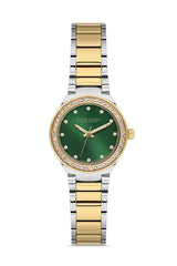 DAVID GUNER SARI BEYAZ KAPLAMALI YEŞİL KADRANLI KADIN KOL SAATİ DG-8868LA-D10