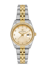 David Guner Yellow Dial Yellow White Coated Women's Watch