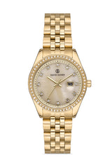 DAVID GUNER Sarı Kadranlı Sarı Kaplamalı Kadın Kol Saati - DG-8193LA-B4