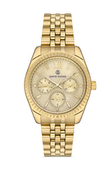 DAVID GUNER Sarı Kadranlı Sarı Kaplamalı Kadın Kol Saati - DG-8314LA-B4