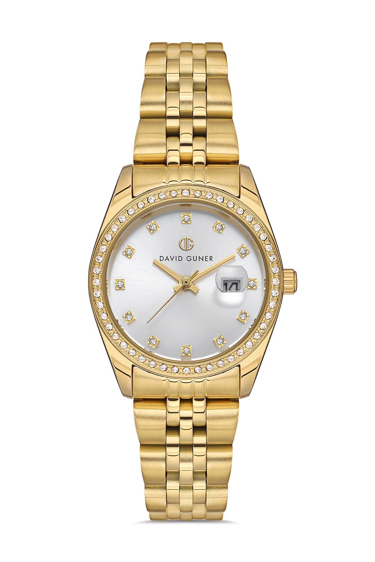 David Guner Yellow Plating Calendar Women's Watch