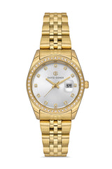 David Guner Yellow Plating Calendar Women's Watch