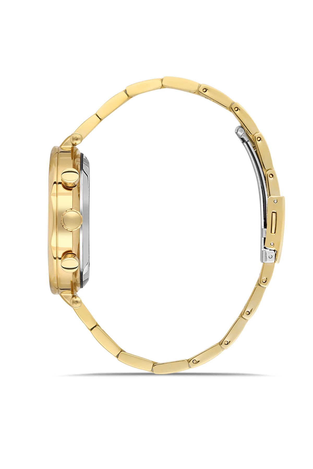 DAVID GUNER Sarı Kaplama Yeşil Kadranlı Multi Fonksiyonlu Paslanmaz Masif Çelik Erkek Kol Saati - DG-8693GA-B10