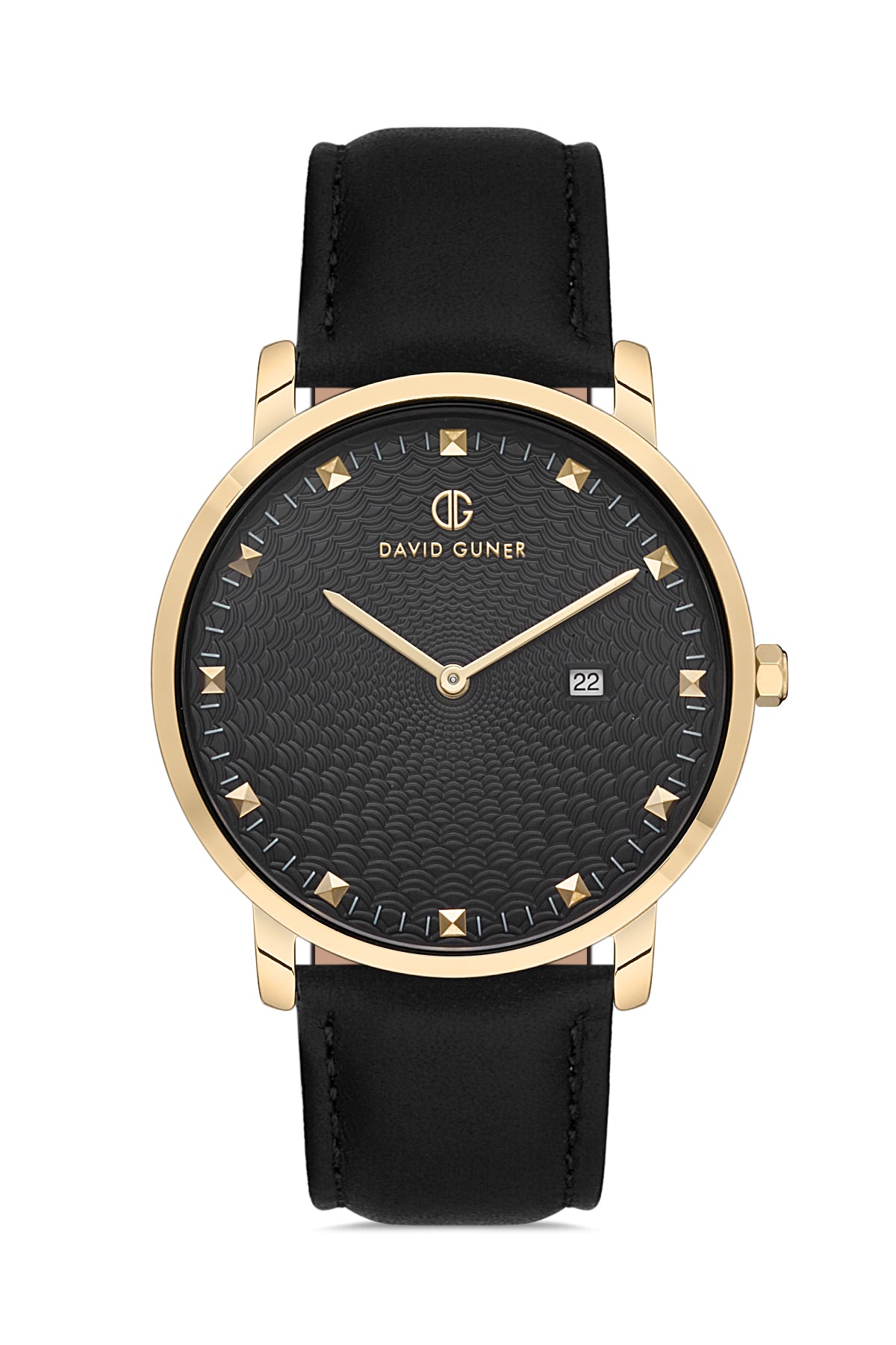 DAVID GUNER SARI KAPLAMALI BEYAZ KADRANLI ERKEK KOL SAATİ DG-8287GB2-N2