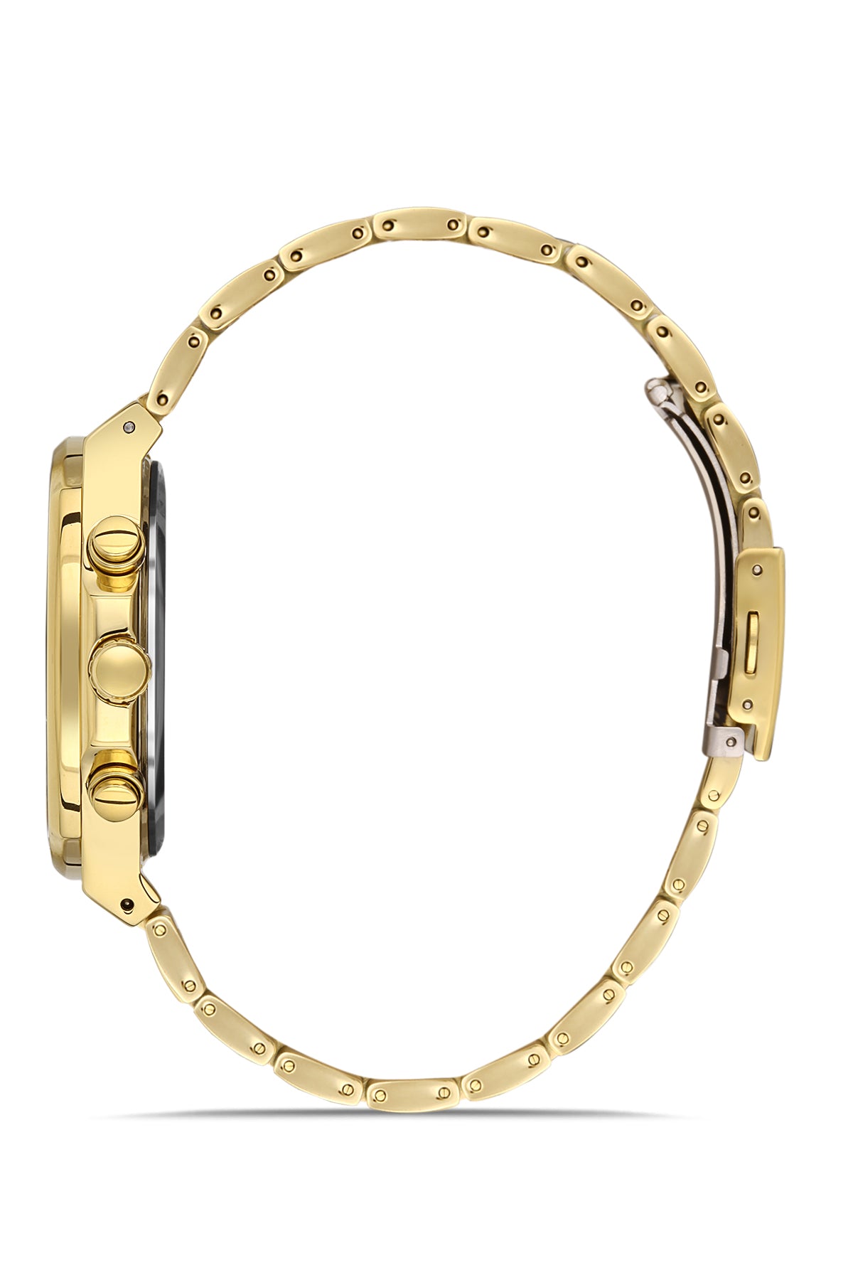 DAVID GUNER SARI KAPLAMALI BEYAZ KADRANLI ERKEK KOL SAATİ DG-8386GA-B1