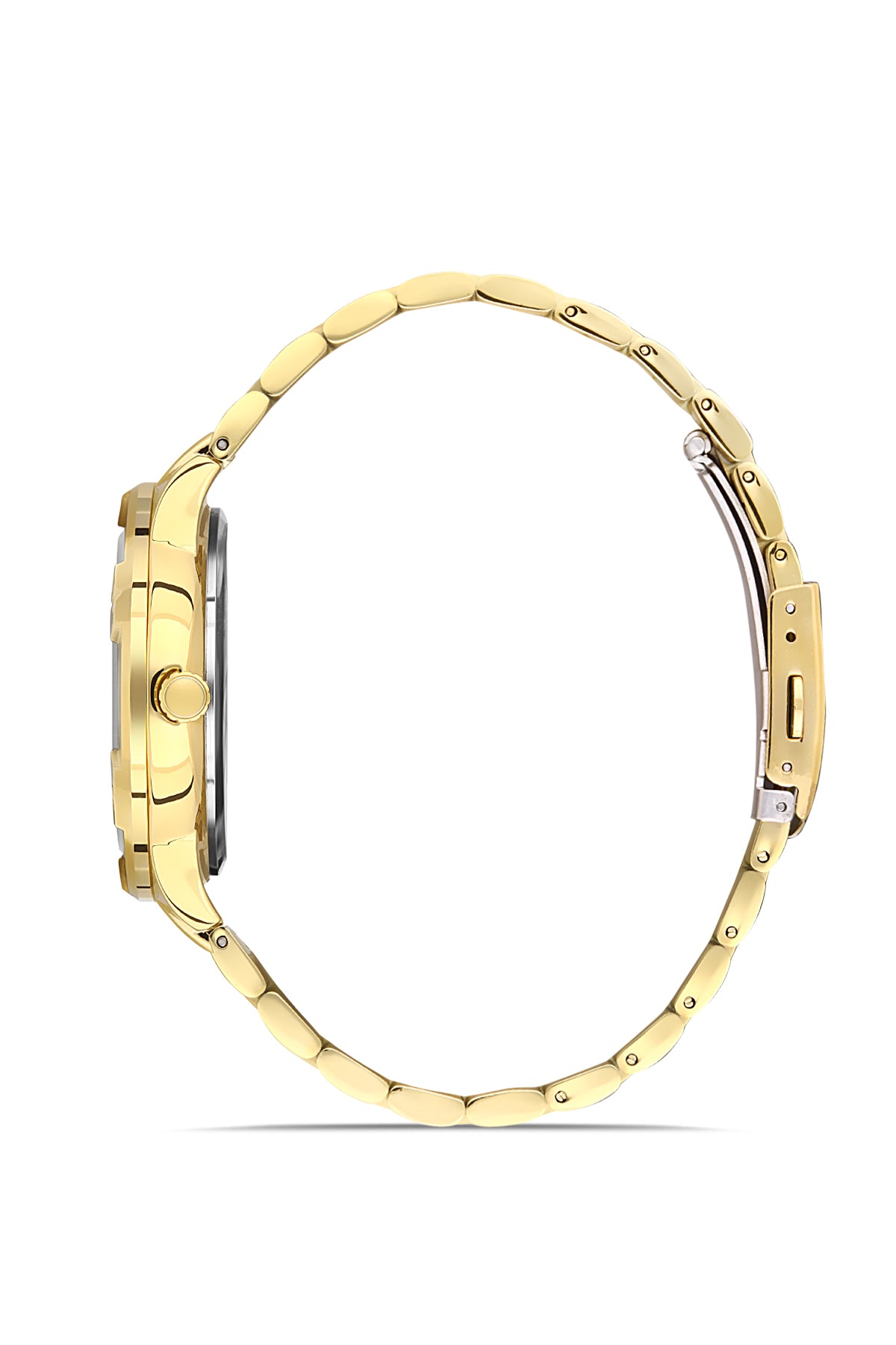 DAVID GUNER SARI KAPLAMALI BEYAZ KADRANLI ERKEK KOL SAATİ - DG-8388GA-B1