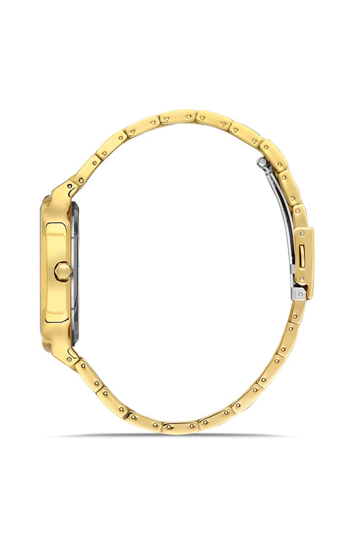 DAVID GUNER SARI KAPLAMALI BEYAZ KADRANLI ERKEK KOL SAATİ - DG-8413GA-B1