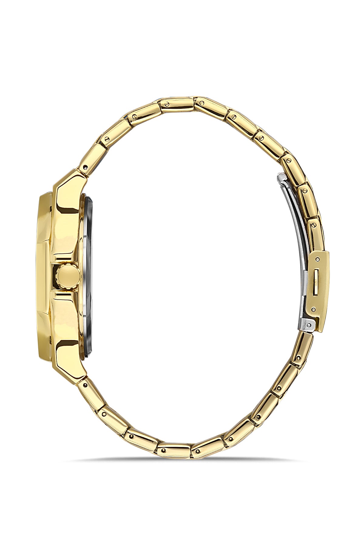 DAVID GUNER SARI KAPLAMALI BEYAZ KADRANLI ERKEK KOL SAATİ DG-8452GA-B1