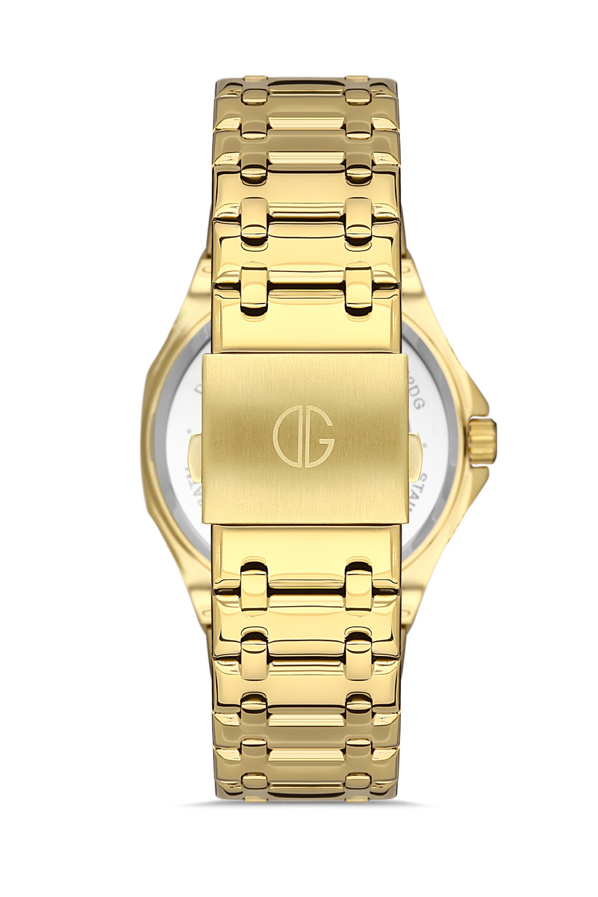 DAVID GUNER SARI KAPLAMALI BEYAZ KADRANLI ERKEK KOL SAATİ DG-8452GA-B1