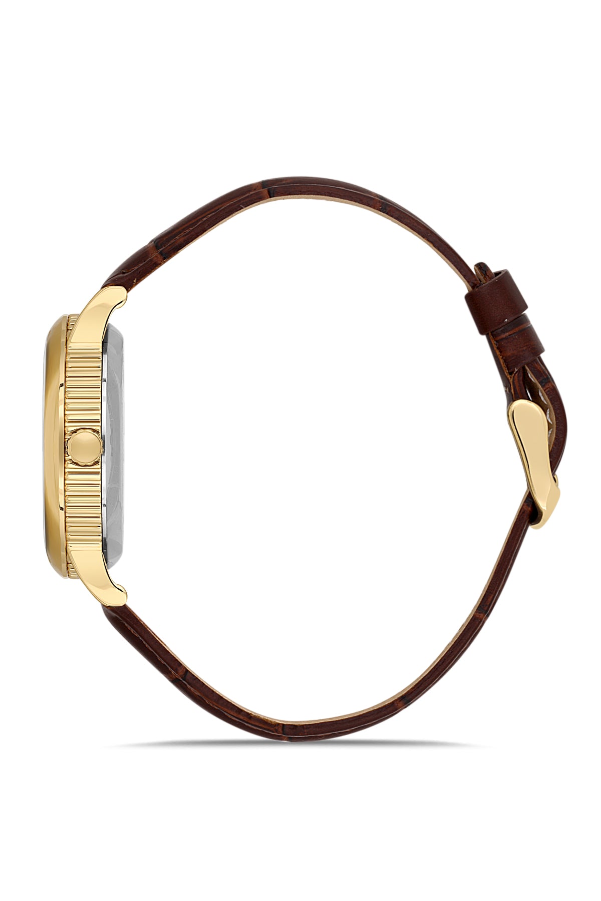 DAVID GUNER Kahverengi Orijinal Deri Kordonlu Erkek Kol Saati - DG-8671GB-O1