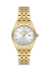 DAVID GUNER SARI KAPLAMALI BEYAZ KADRANLI KADIN KOL SAATİ - DG-8746LA-B1