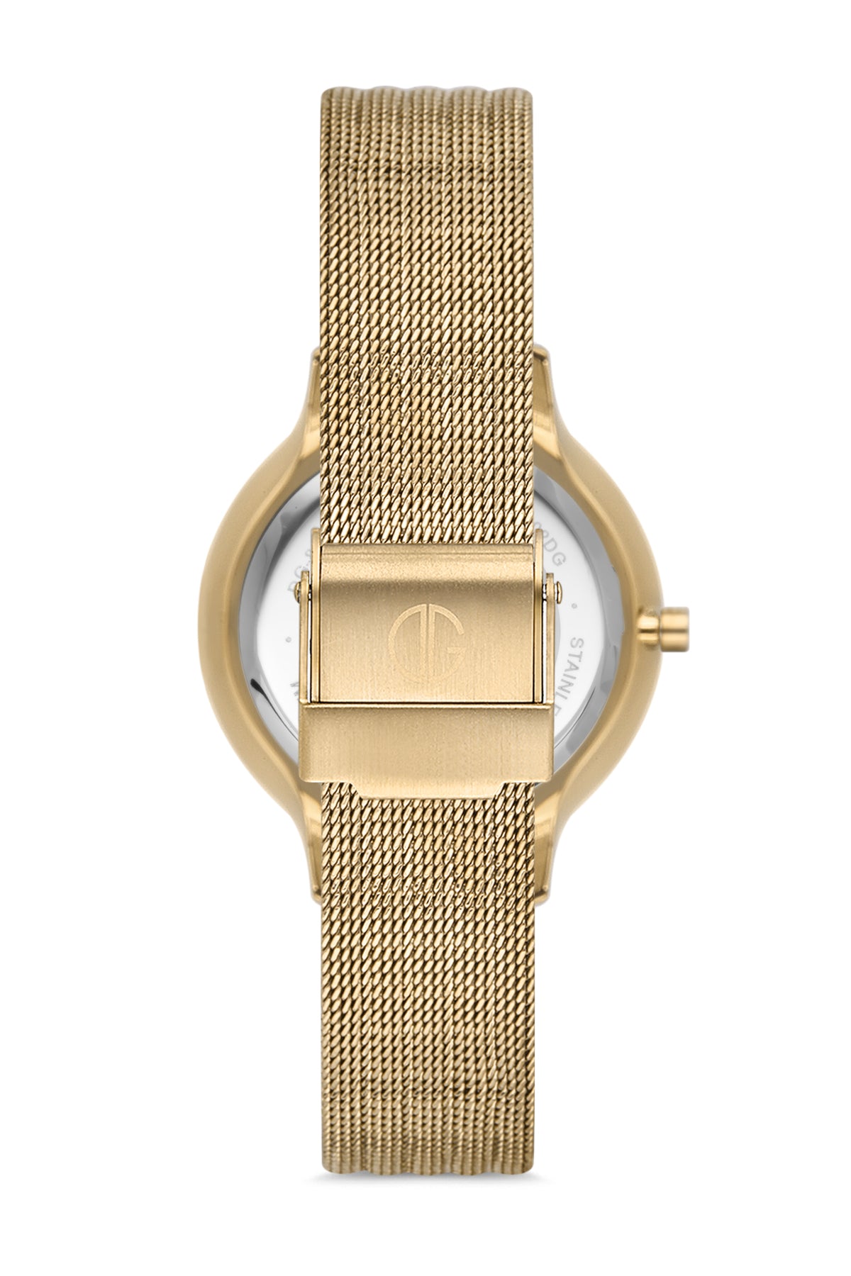 DAVID GUNER SARI KAPLAMALI BEYAZ KADRANLI KADIN KOL SAATİ - DG-8120LC-B1