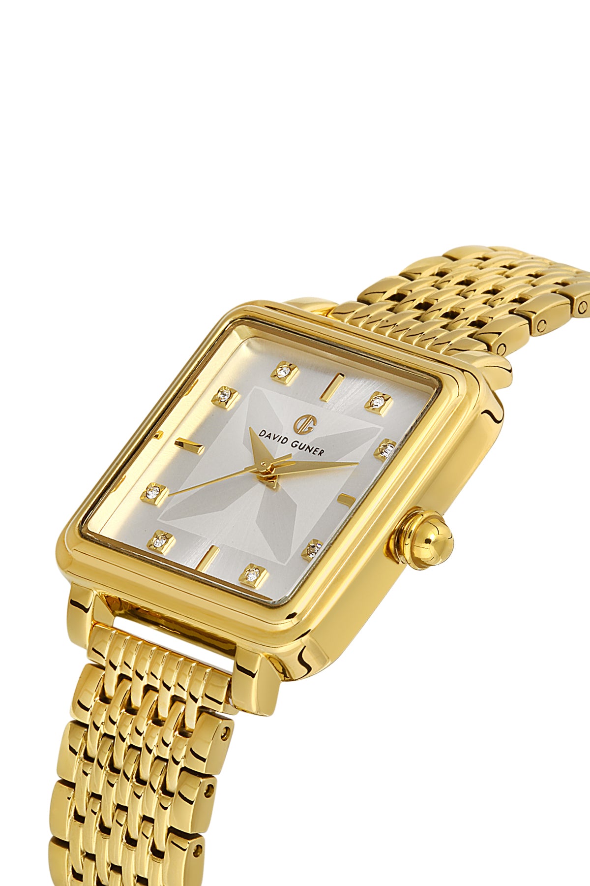 DAVID GUNER Gümüş Kadranlı Sarı Kaplamalı Kadın Kol Saati - DG-8471LA-B1