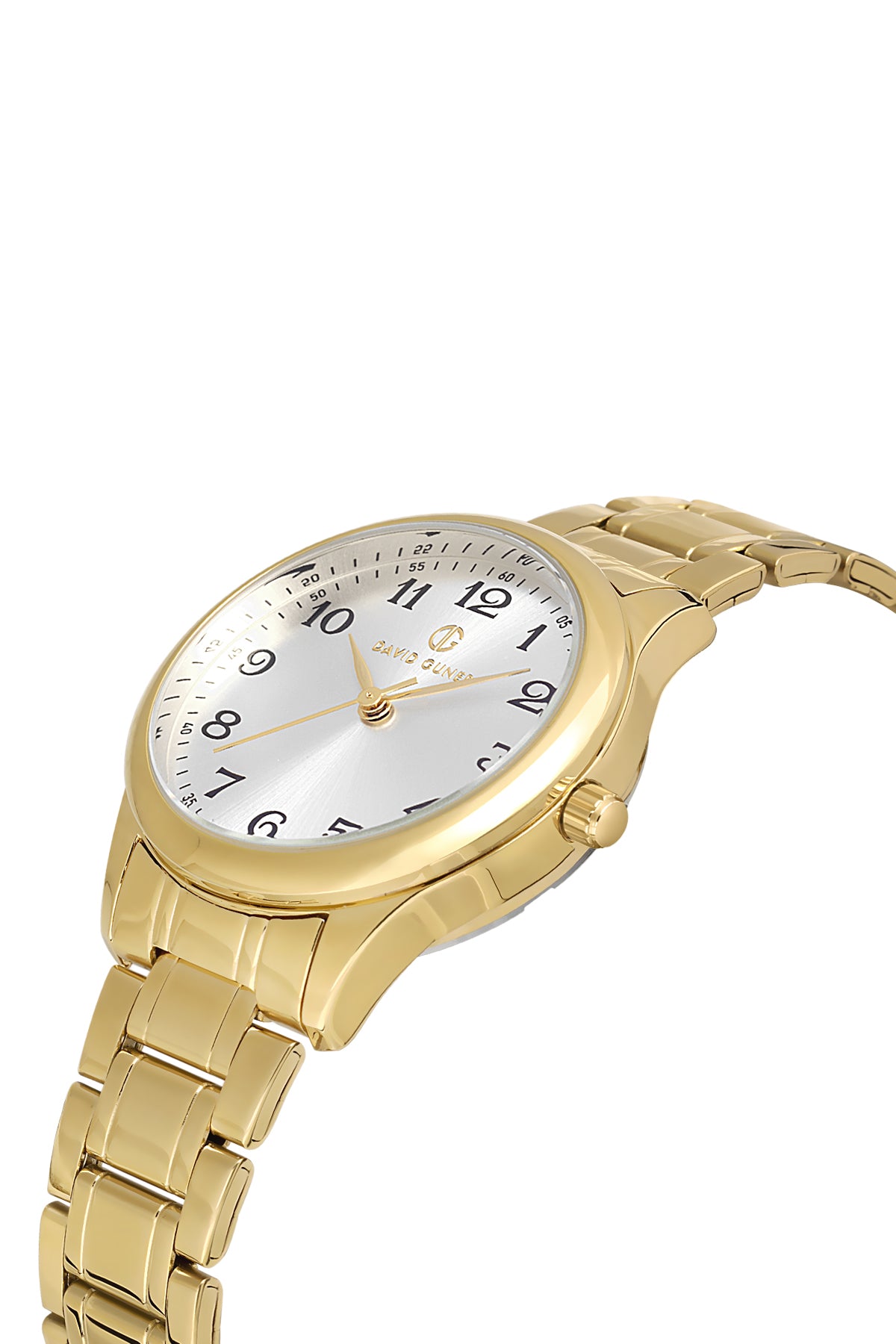 DAVID GUNER SARI KAPLAMALI BEYAZ KADRANLI KADIN KOL SAATİ DG-8717LA-B1