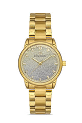 DAVID GUNER Yellow Coated Women's Watch