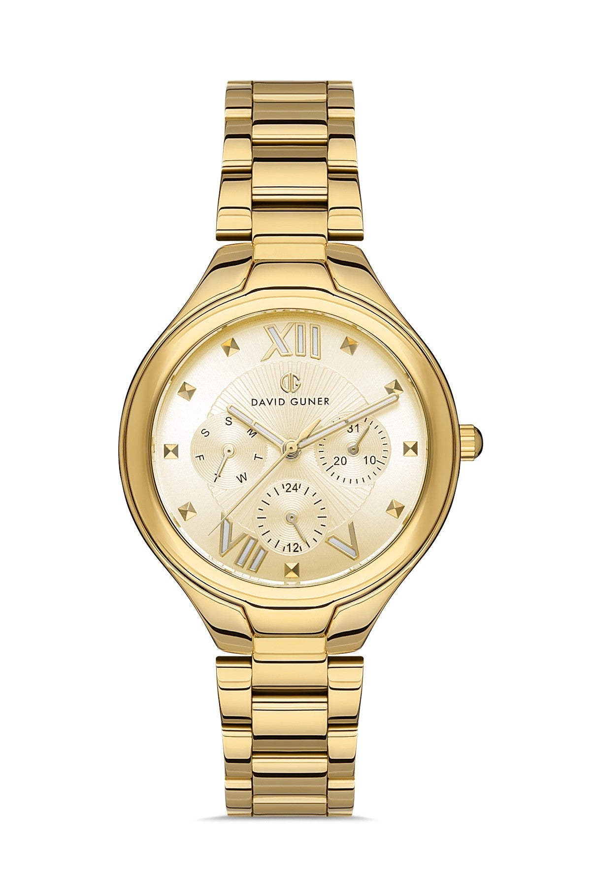 DAVID GUNER SARI KAPLAMALI SARI KADRANLI KADIN KOL SAATİ - DG-8346LA-B4