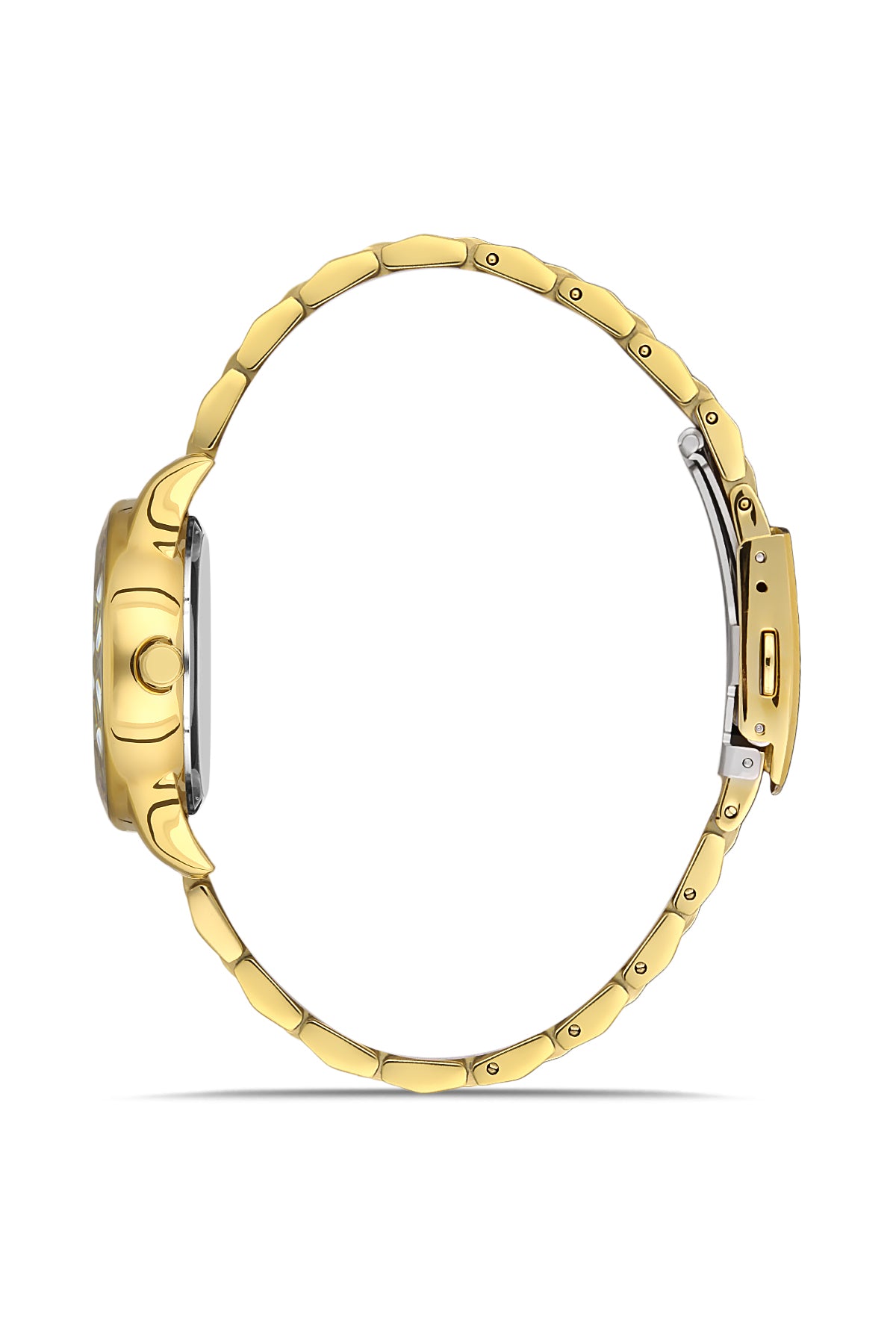 DAVID GUNER SARI KAPLAMALI SARI KADRANLI KADIN KOL SAATİ DG-8373LA-B4