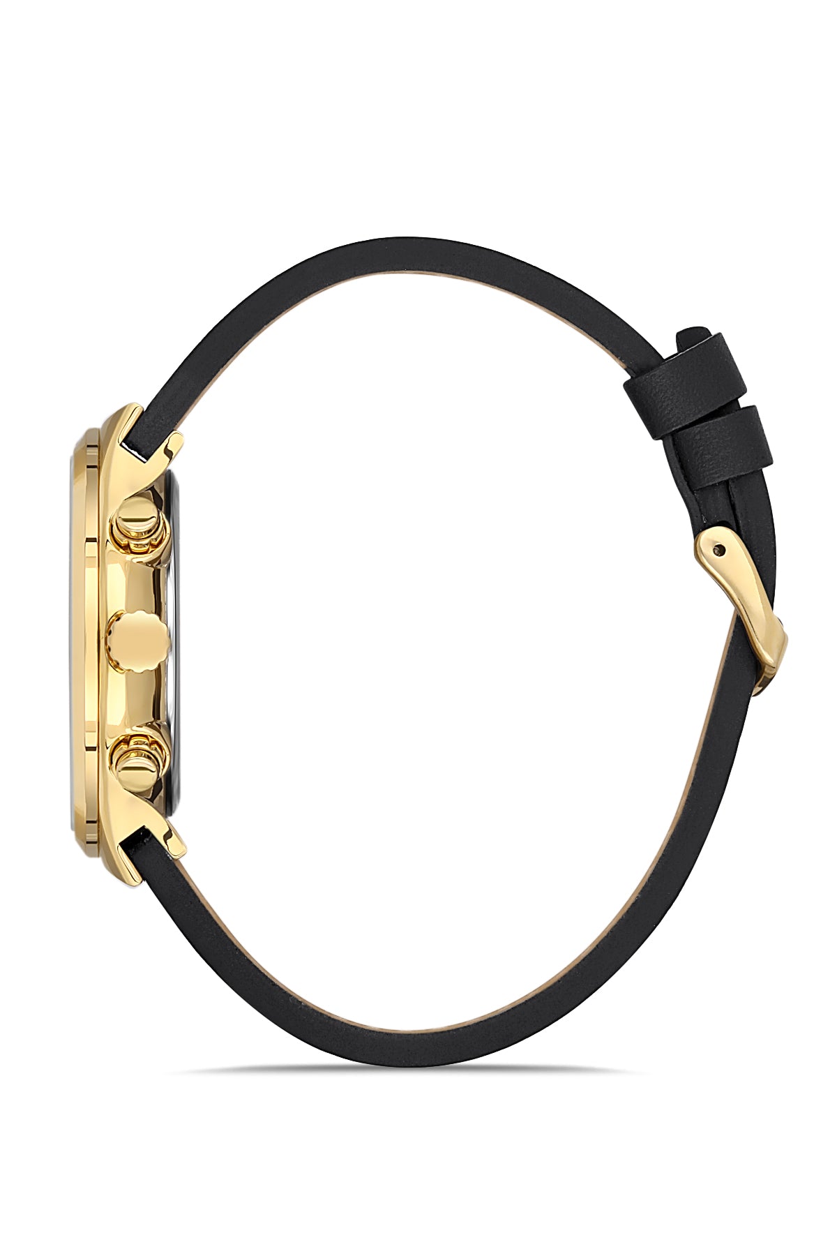 DAVID GUNER SARI KAPLAMALI SİYAH KADRANLI ERKEK KOL SAATİ DG-8265GB-N2