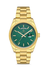 DAVID GUNER SARI KAPLAMALI YEŞİL KADRANLI ERKEK KOL SAATİ - DG-8329GA-B10