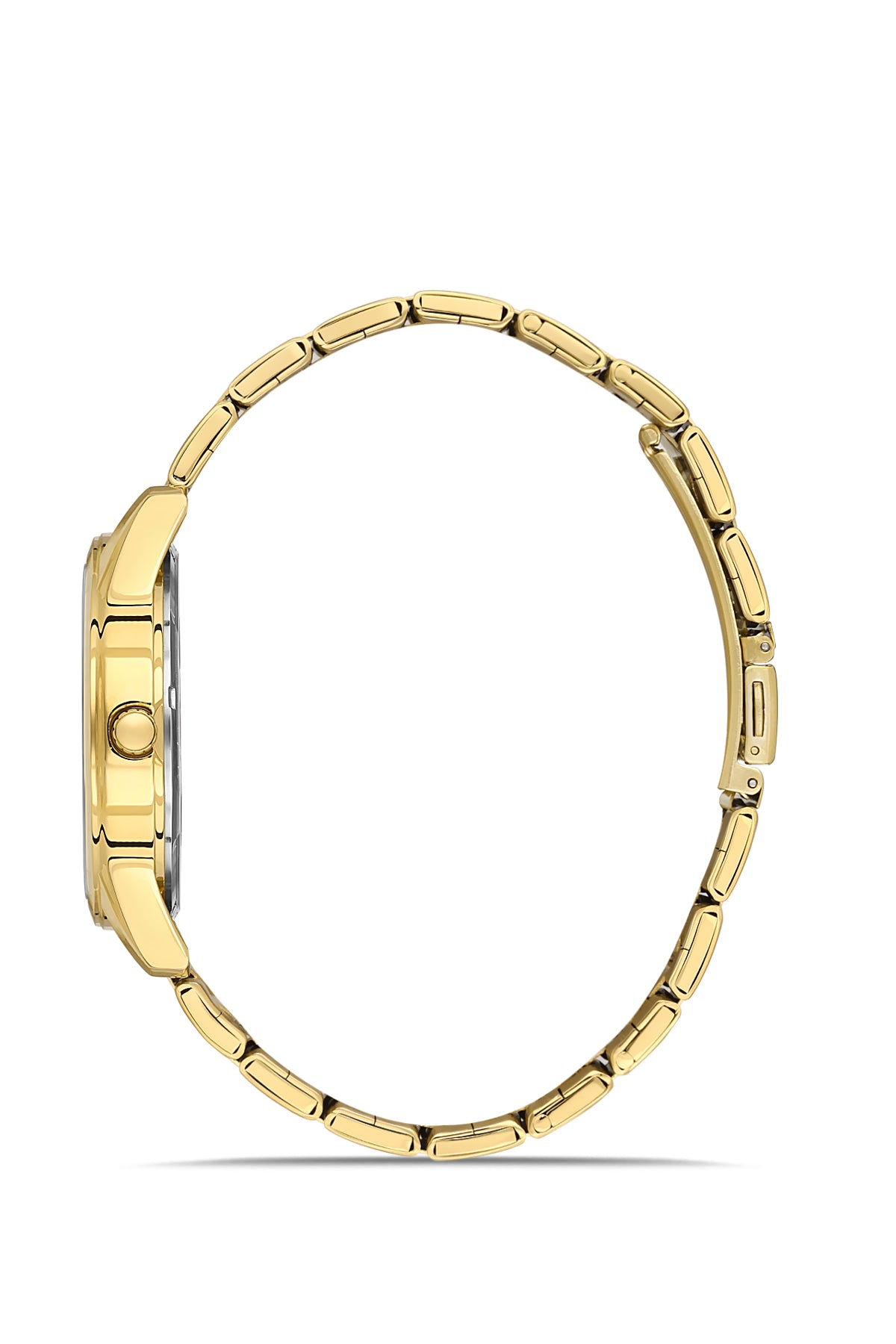 DAVID GUNER Sarı Kaplamalı Yeşil Kadranlı Takvimli Erkek Kol Saati