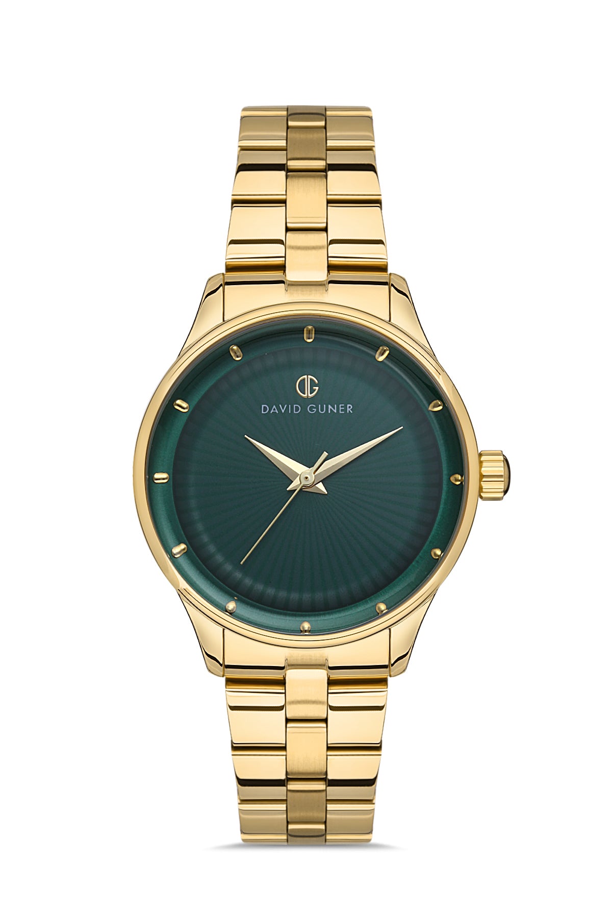 DAVID GUNER SARI KAPLAMALI YEŞİL KADRANLI KADIN KOL SAATİ DG-8397LA-B10