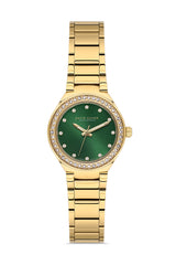 DAVID GUNER SARI KAPLAMALI YEŞİL KADRANLI KADIN KOL SAATİ DG-8868LA-B10