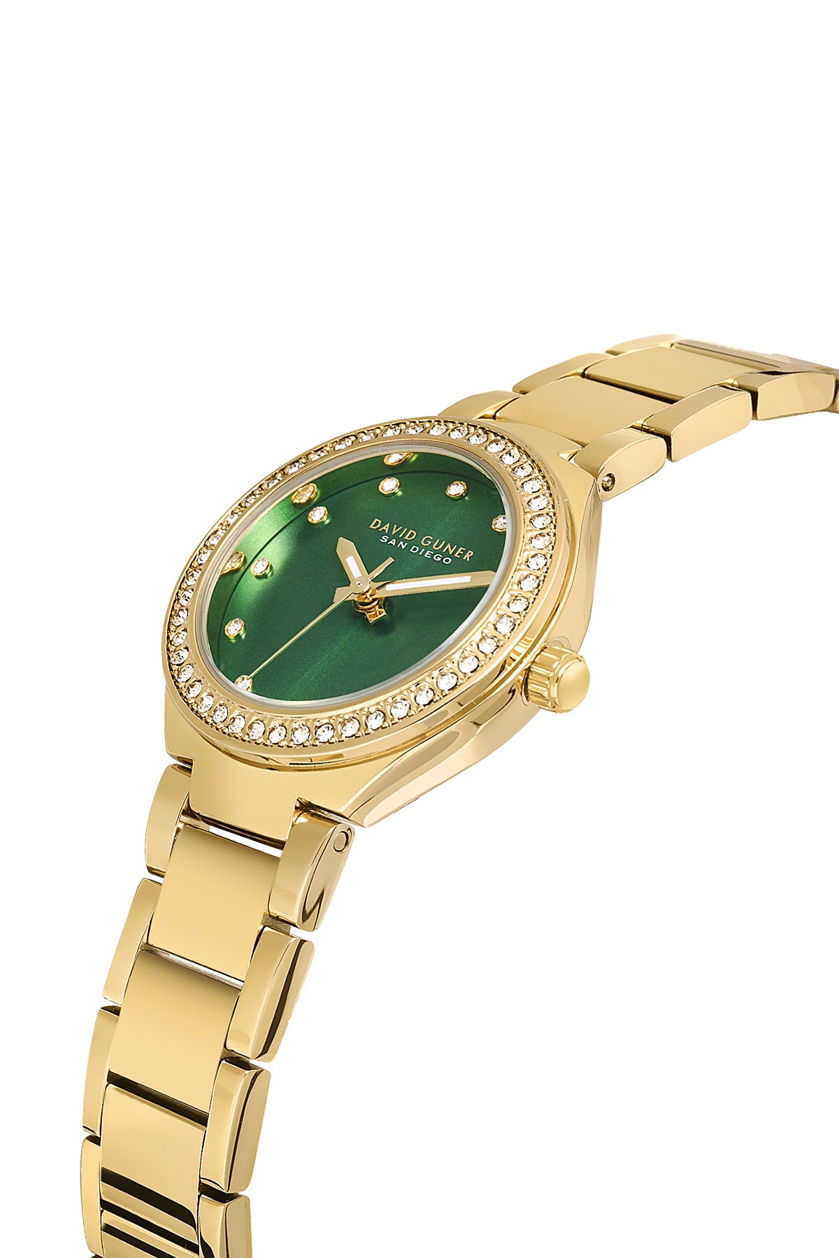 DAVID GUNER SARI KAPLAMALI YEŞİL KADRANLI KADIN KOL SAATİ DG-8868LA-B10