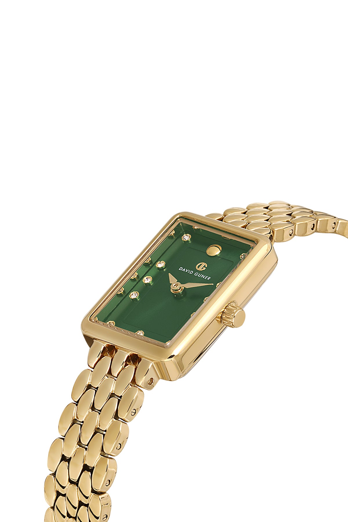 DAVID GUNER SARI KAPLAMALI YEŞİL KADRANLI KADIN KOL SAATİ DG-8882LA-B10