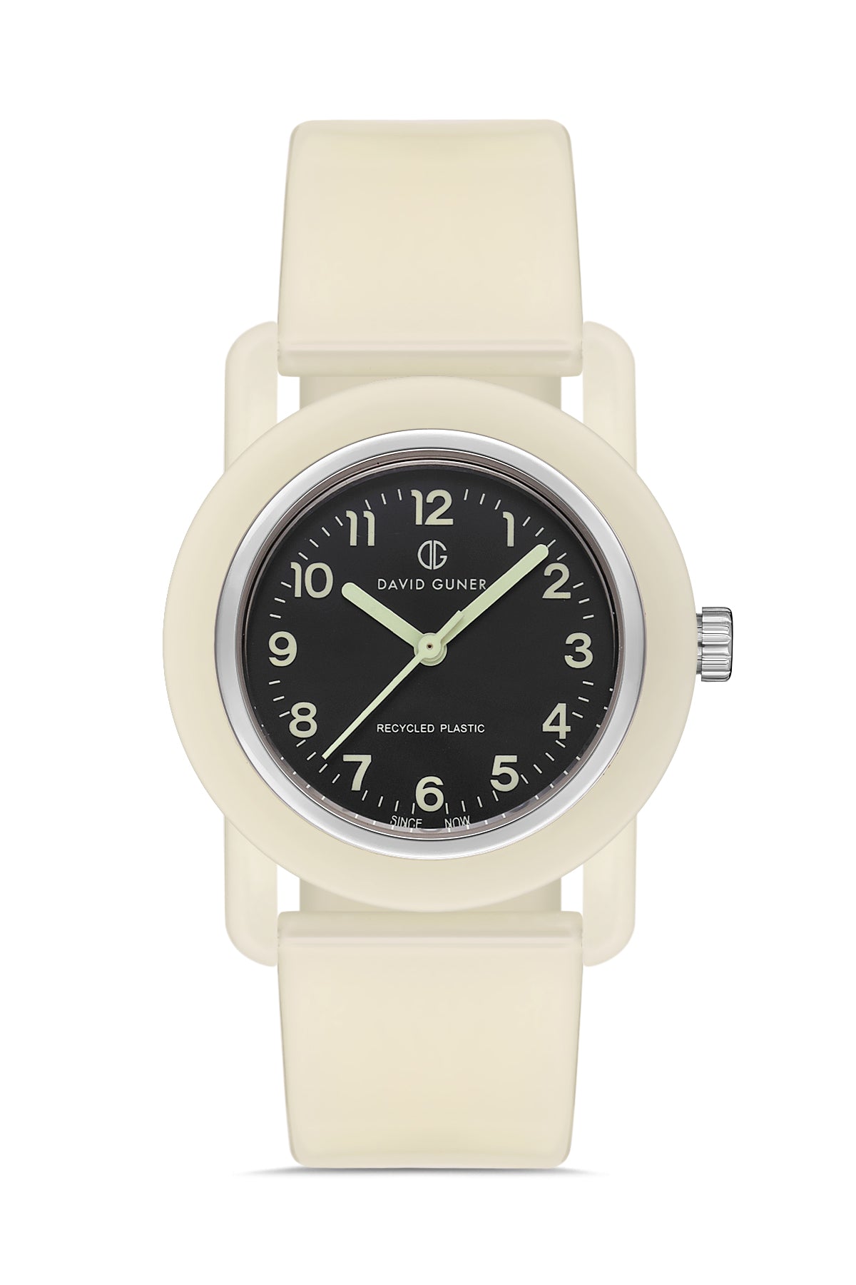DAVID GUNER Siyah Kadranlı Bej Geri Dönüştürülebilir Su Geçirmez Unisex Kol Saati - DG-8661LD-A2A