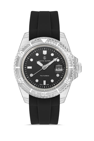 DAVID GUNER Siyah Kadranlı Beyaz Kaplamalı Unisex Kol Saati - DG-8656GD-J2