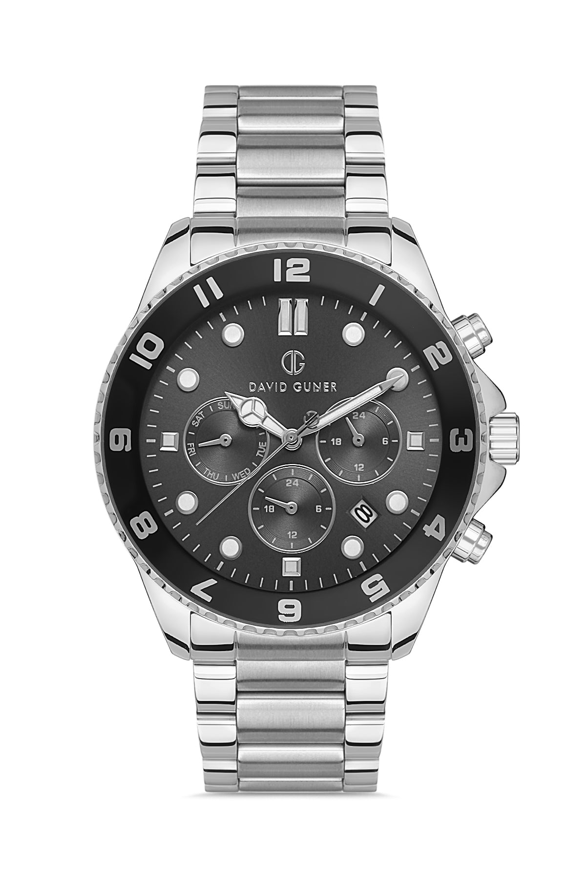 DAVID GUNER Siyah Kadranlı Erkek Kol Saati - DG-8243GA-A2