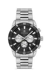 DAVID GUNER Siyah Kadranlı Gümüş Kaplamalı Erkek Kol Saati - DG-8529GA-A2