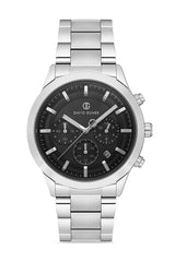 DAVID GUNER Siyah Kadranlı Gümüş Kaplamalı Erkek Kol Saati - DG-8673GA-A2